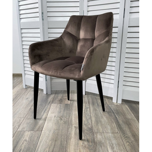 Стул HECTOR BLUVEL-38 LATTE, велюр/ черный каркас М-City