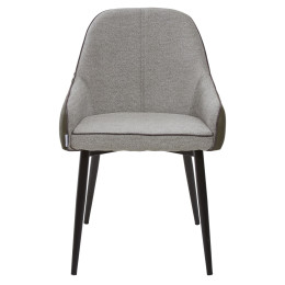 Стул GLADYS светло-серый меланж FC-01/ экокожа хаки RU-04 М-City