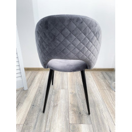 Стул MAX серый #27, велюр / черный каркас М-City