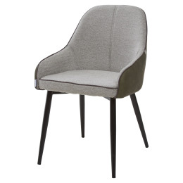 Стул GLADYS светло-серый меланж FC-01/ экокожа хаки RU-04 М-City