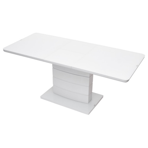 Стол ALTA 140 WHITE / супер белое глянцевое стекло М-City