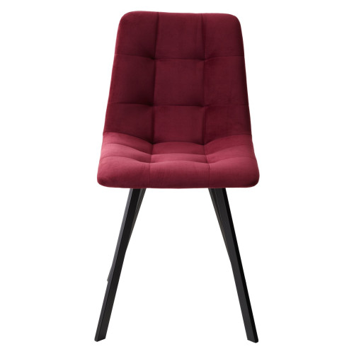 Стул CHILLI-Q SQUARE винный #16, велюр / черный каркас М-City