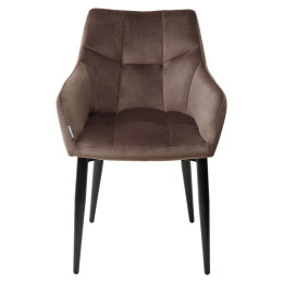 Стул HECTOR BLUVEL-38 LATTE, велюр/ черный каркас М-City