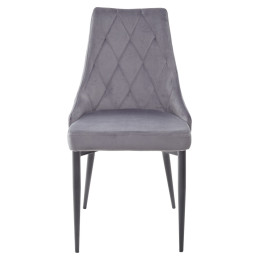 Стул NEPAL BLUVEL-14 GREY/ серый каркас, велюр M-City