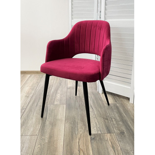 Стул FANTINE-LA ВИННЫЙ #16, велюр / черный каркас М-City