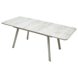 Стол ARUBA 140 BEIGE/ CAPPUCINO глазурованное стекло М-City