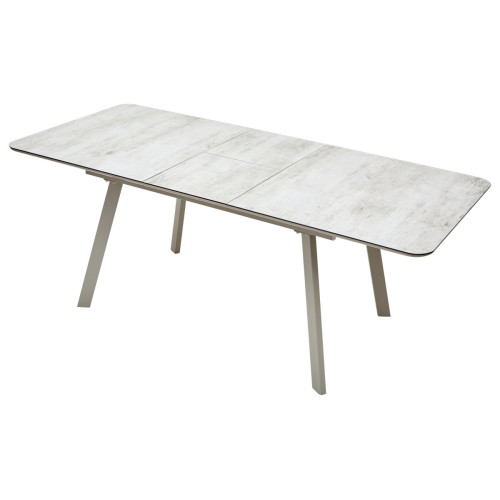 Стол ARUBA 140 BEIGE/ CAPPUCINO глазурованное стекло М-City