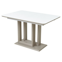 Стол Тетрис 120 БЕЛЫЙ, стекло/ ЛАТТЕ, М-City