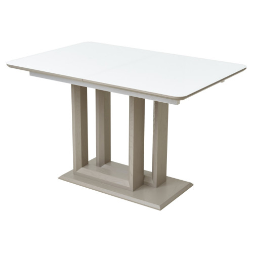 Стол Тетрис 120 БЕЛЫЙ, стекло/ ЛАТТЕ, М-City