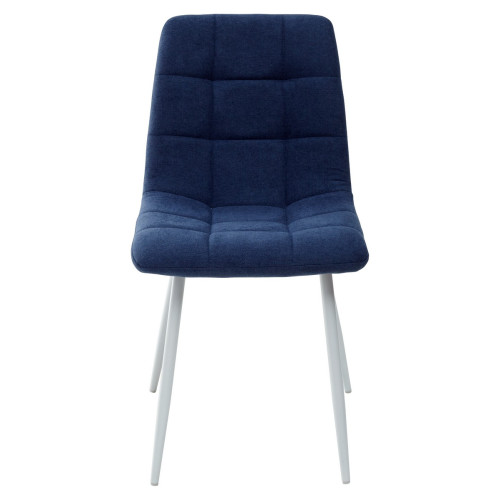 Стул CHILLI UF860-14B полночный синий, ткань/ белый каркас М-City