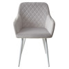 Стул BRANDY BLUVEL-03 светло-серый/ белый каркас, М-City