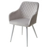 Стул BRANDY BLUVEL-03 светло-серый/ белый каркас, М-City
