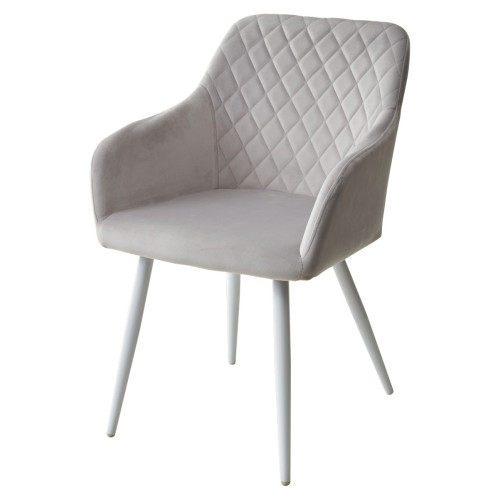 Стул BRANDY BLUVEL-03 светло-серый/ белый каркас, М-City