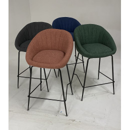 Полубарный стул ATLAS 9105-10 коралл (H=65cm) М-City