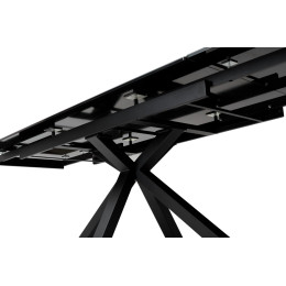 Стол ALTO 160 KL-135 Темно-серый мрамор матовый, итальянская керамика/ BLACK М-City