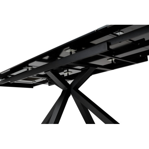 Стол ALTO 160 KL-135 Темно-серый мрамор матовый, итальянская керамика/ BLACK М-City