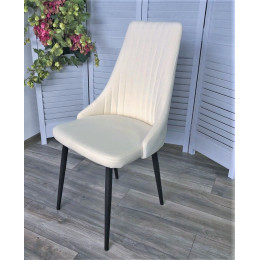 Стул Руссо Premier 01 Сливочный, велюр / черный каркас M-City БЕЗ НДС