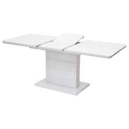 Стол ALTA 140 WHITE / супер белое глянцевое стекло М-City