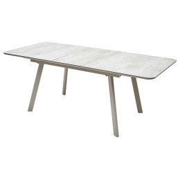 Стол ARUBA 140 BEIGE/ CAPPUCINO глазурованное стекло М-City