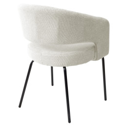 Стул SNUG WZ2042-01 молочный фактурный велюр/ черный каркас, M-City