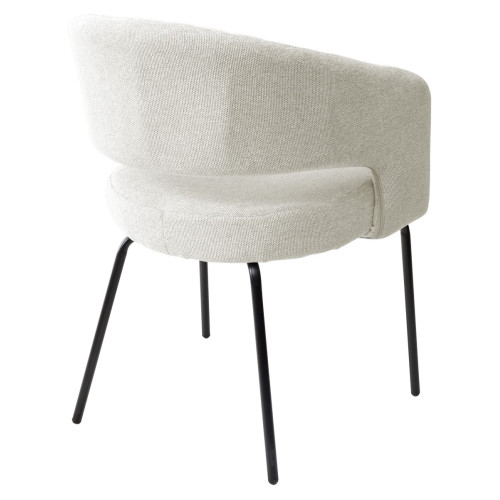 Стул SNUG WZ2042-01 молочный фактурный велюр/ черный каркас, M-City