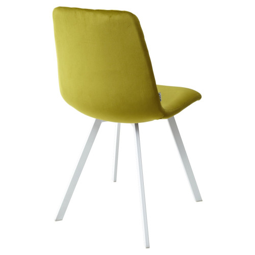 Стул DAIQUIRI BLUVEL-75 OLIVA / белый каркас, велюр М-City