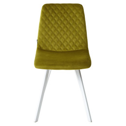 Стул DAIQUIRI BLUVEL-75 OLIVA / белый каркас, велюр М-City