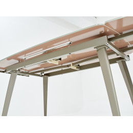 Стол ELIOT 120 GREY9 матовое стекло цвет шампань/ GREY9 каркас М-City