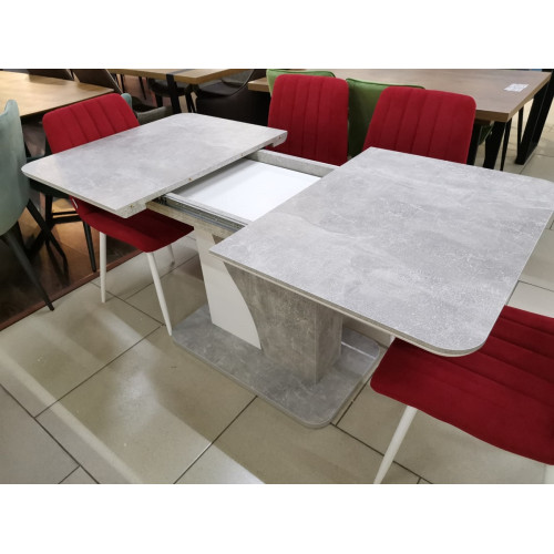 Стол SIRIUS Бетон/ Белый 120 М-City