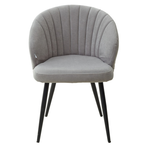 Стул Зефир Teddy 024 Серый, велюр / черный каркас M-City БЕЗ НДС