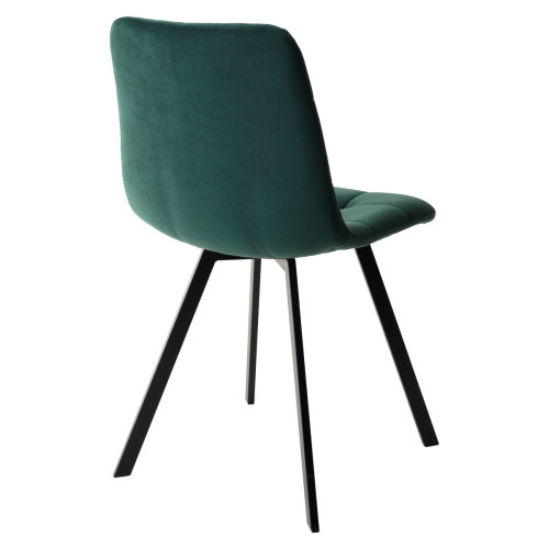 Стул CHILLI-Q SQUARE зеленый #19, велюр / черный каркас М-City