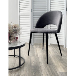 Стул MAX серый #27, велюр / черный каркас М-City