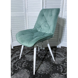 Стул MONACO UF910-15 LIGHT GREEN, велюр/белый каркас M-City