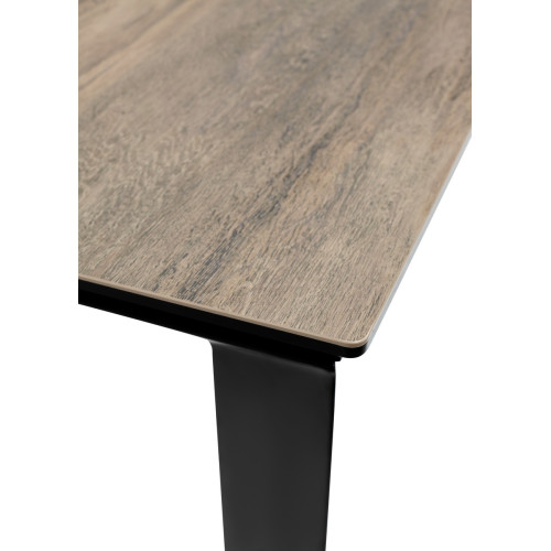 Стол CREMONA 160 KL-61 под дерево, итальянская керамика/ черный каркас М-City