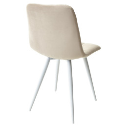 Стул CHILLI-Q бежевый #5, велюр / белый каркас М-City