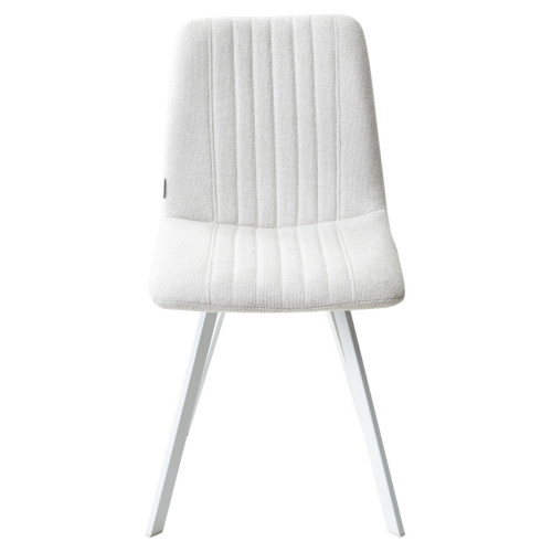 Стул ELVIS WZ2042-18 белая галька фактурный велюр / белый каркас М-City