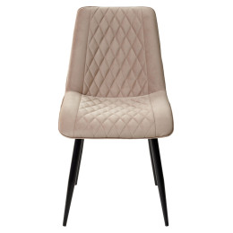 Стул Поль бежевый #5, велюр / черный каркас М-City