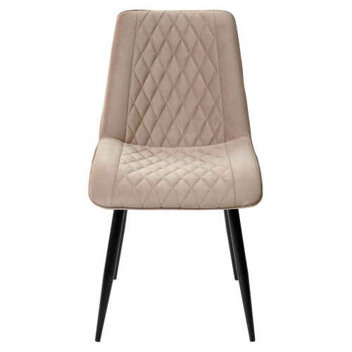 Стул Поль бежевый #5, велюр / черный каркас М-City