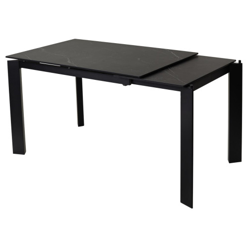 Стол CORNER 120 MATT BLACK MARBLE SINTERED STONE/ BLACK М-City