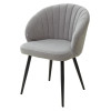 Стул Зефир Teddy 024 Серый, велюр / черный каркас M-City БЕЗ НДС
