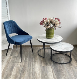 Стул FANTINE-LS СИНИЙ #29, велюр / черный каркас М-City