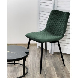 Стул TINTIN BLUVEL-78 GREEN / черный каркас М-City