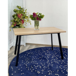 Стол ФИН 120 Дуб Бардолино/ черный каркас М-City