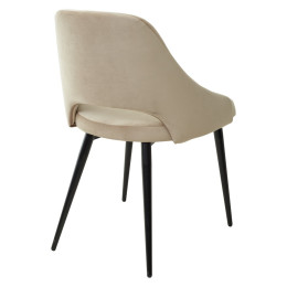 Стул FANTINE-LS БЕЖЕВЫЙ #5, велюр / черный каркас М-City