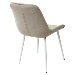 Стул ХОФМАН, цвет светло-коричневый #H61, велюр / белый каркас 4 шт./1 к М-City