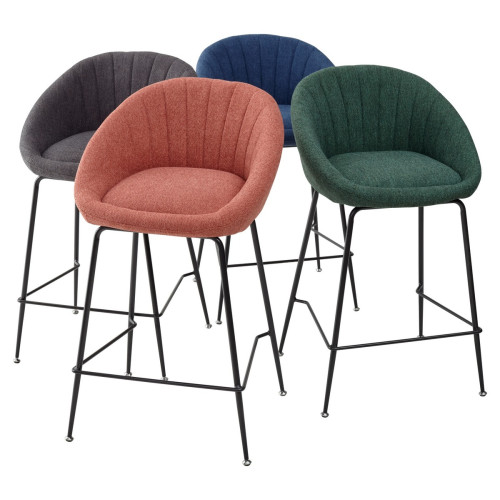 Полубарный стул ATLAS 9105-10 коралл (H=65cm) М-City