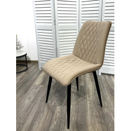 Стул Поль бежевый #5, велюр / черный каркас М-City