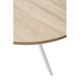 Стол ВЕГА D100 Дуб Бардолино/ белый каркас М-City