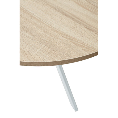 Стол ВЕГА D100 Дуб Бардолино/ белый каркас М-City