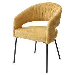 Стул SNUG WZ2042-05 горчичный фактурный велюр / черный каркас, M-City